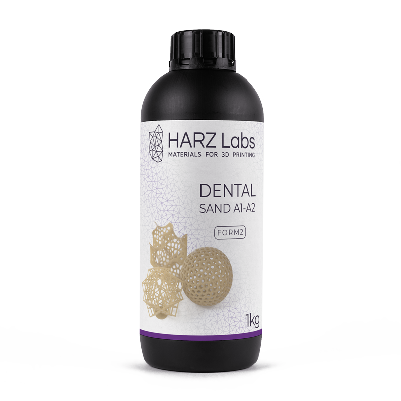 картинка HARZ Labs Form2 Dental Sand A1-A2 – Фотополимер для настольных SLA от магазина Udentis.ru