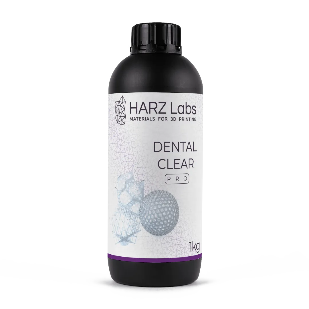 картинка HARZ Labs Dental Clear PRO – Фотополимер для настольных LCD/DLP от магазина Udentis.ru