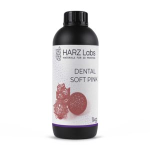 HARZ Labs Dental Soft Pink – Фотополимер для настольных LCD/DLP, 0,5кг