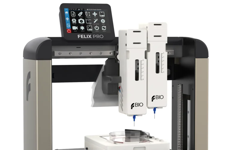 Печатающие головки биопринтера FELIX BIOprinter крупным планом