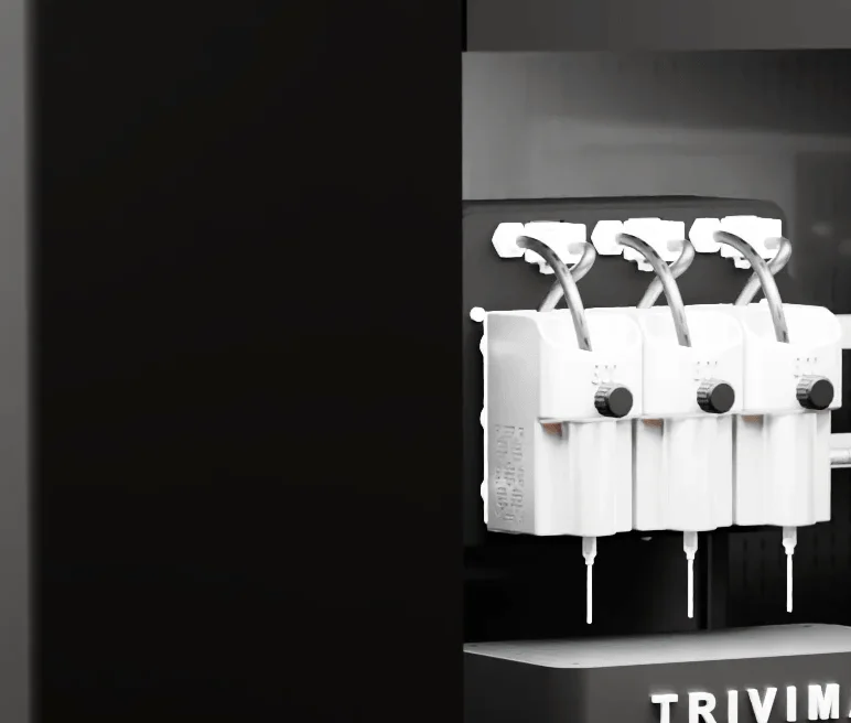 Головки экструдеров биопринтера TRIVIMA Advanced крупным планом