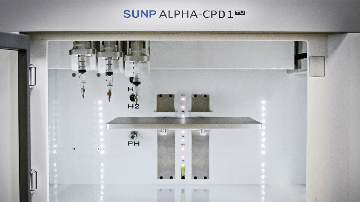 Биопринтер SunP ALPHA-CPD1: печатающие головки и рабочая камера