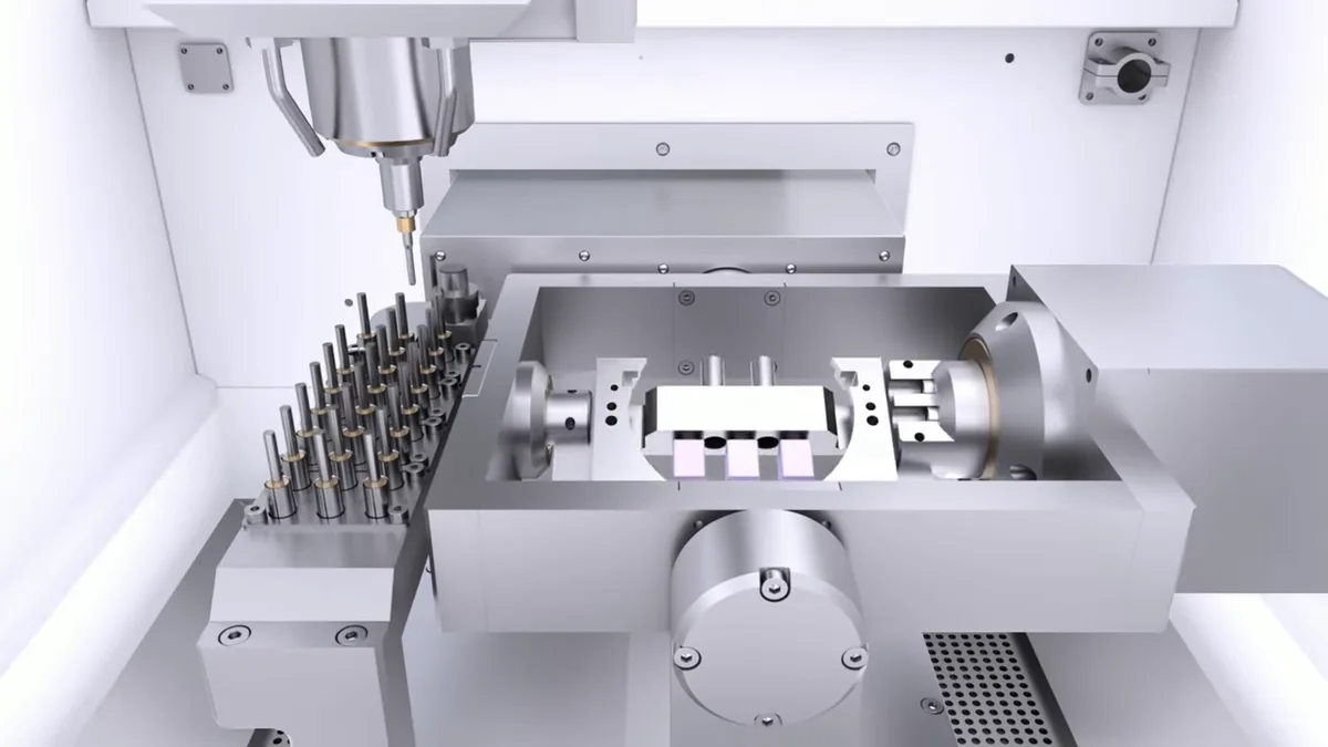 Фрезерование балки на имплантатах на станке X-Mill 630